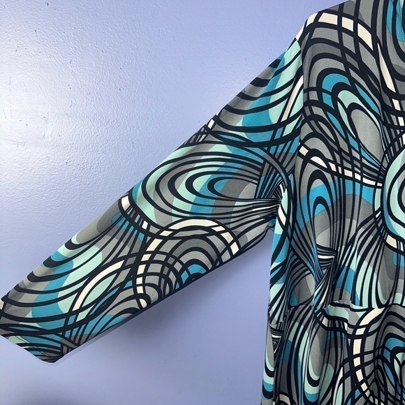 Liz Lange Blue and Grey Midi Maternity Dress size XXL - Picture 4 of 8